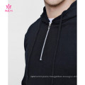 Black Activewear Wholesale Men Cotton Custom Hoodies